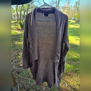 Wet Seal Size Small Charcoal Grey Knit Cardigan